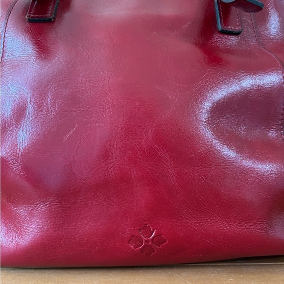 Patricia Nash Red Leather Tote Vintage - Picture 3 of 14